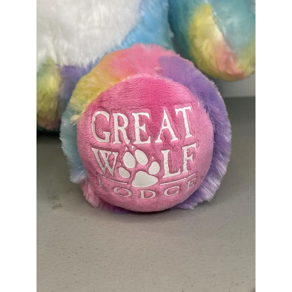 Build A Bear Great Wolf Lodge Rainbow Plush Sherbet BAB Limited Edition Toy